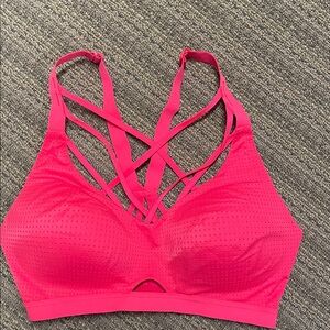 💞 VSX Sport Victoria's Secret Hot Pink Strappy Sports Bra 36D 💞
